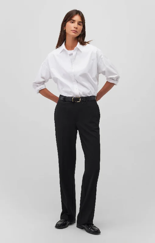 TAILORED STRAIGHT LEG PANTS IN BLACK