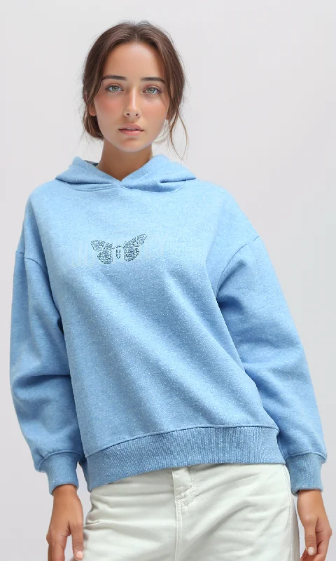 O198164-W21W310-SKY BLUE (WSW) Hooded Sweatshirt for Women