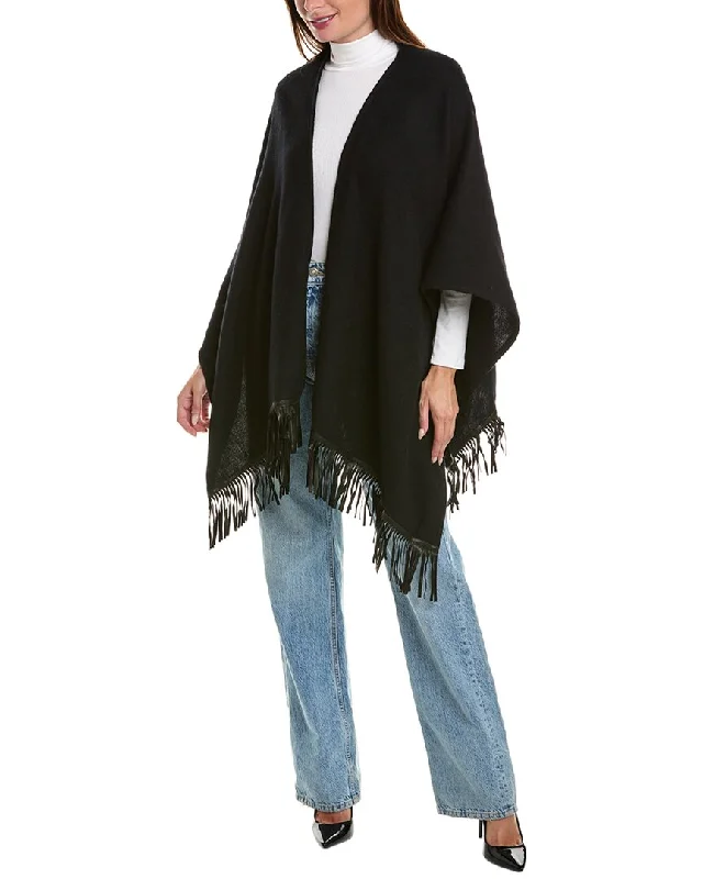 Portolano Wool Fringe Ruana Best sweaters for winter