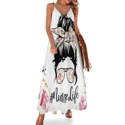 Nurse Life Spaghetti Strap Ankle-Length Dress Long dress Budget-friendly maxi dresses