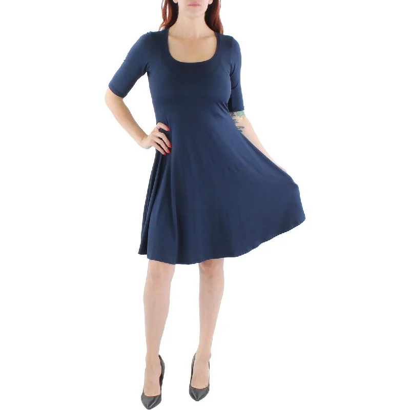 24seven Comfort Apparel Womens Knit Midi T-Shirt Dress Corset midi dresses