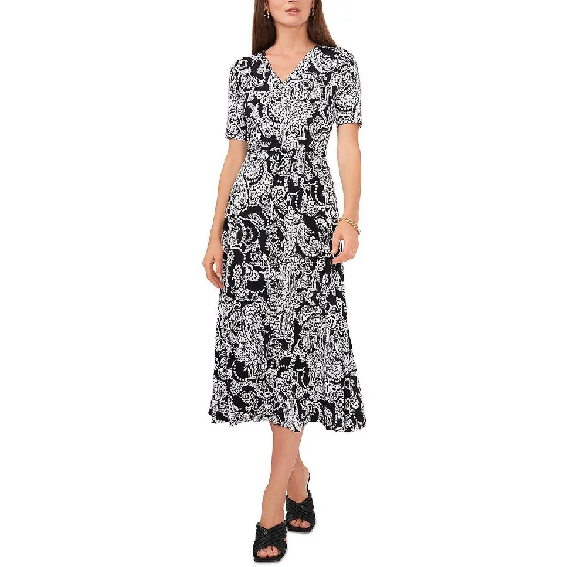 Chaus Womens Paisley Calf Midi Dress Preppy midi dresses