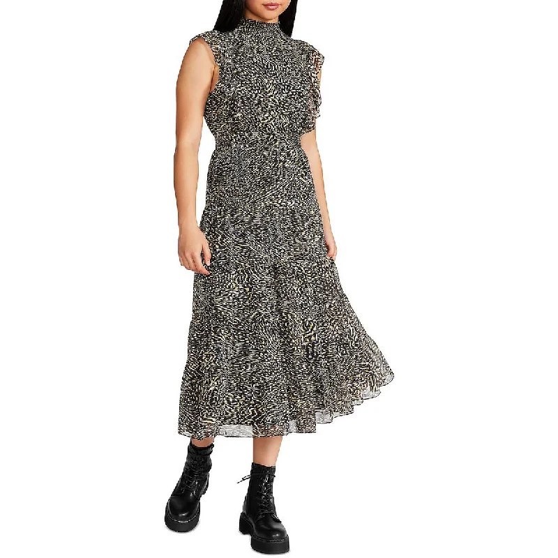 Steve Madden Womens Anna Chiffon Printed Midi Dress Fashion Nova midi dresses