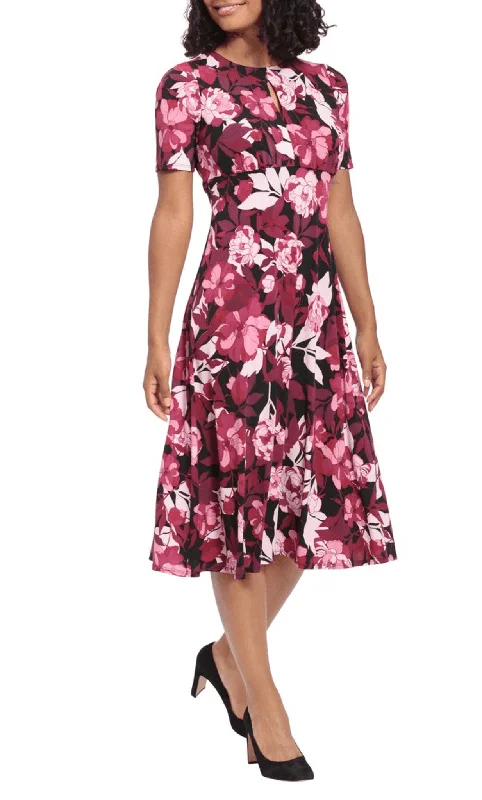 London Times T6564M - Short Sleeve Floral Dress Cottagecore floral dresses